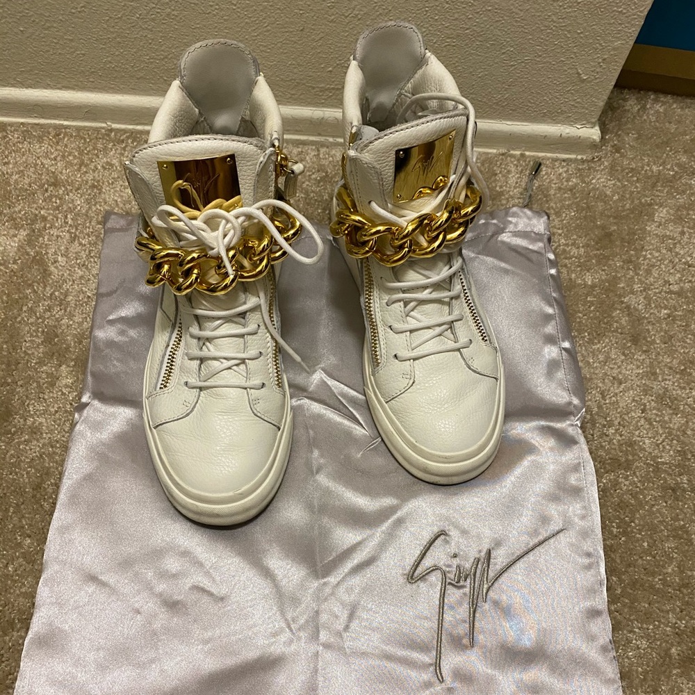 Giuseppe Zanotti gold chain sneakers